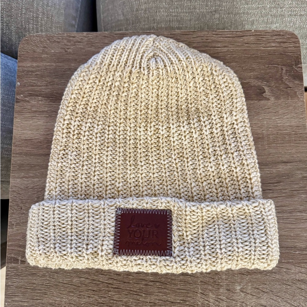 Love Your Melon Cream Knit Beanie - Women’s Winter Hat